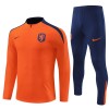 Manchester Union Tracksuits Long Sleeve Soccer Training Uniforms Red-Orange