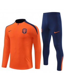 Manchester United Tracksuits Long Sleeve Soccer Training Uniforms Red-Orange