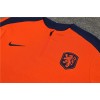 Netherlands Tracksuits Long Sleeve Soccer Training Uniforms Orange