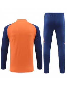 Manchester United Tracksuits Long Sleeve Soccer Training Uniforms Orange