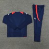 Manchester Union Tracksuits Long Sleeve Soccer Training Uniforms black-Deep blue