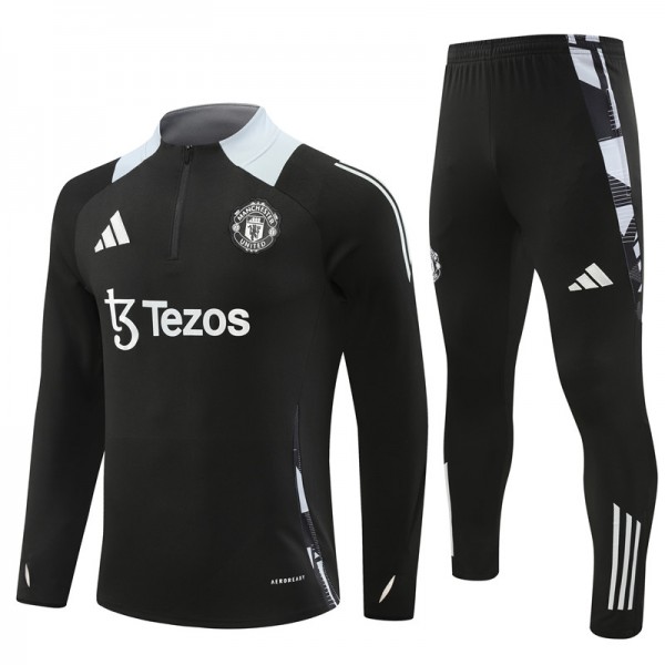 Manchester Union Tracksuits Long Sleeve Soccer Training Uniforms Black