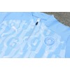 Manchester City Tracksuits Long Sleeve Soccer Training Uniforms Blue Stripe