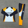 Real Madrid Tracksuits Long Sleeve Soccer Training Uniforms White-Orange