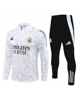 Real Madrid Tracksuits Long Sleeve Soccer Training Uniforms White