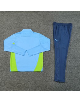 Manchester City Tracksuits Long Sleeve Soccer Training Uniforms Blue