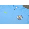 Manchester Union Tracksuits Long Sleeve Soccer Training Uniforms Blue Stripe