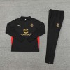 AC Milan Tracksuits Long Sleeve Soccer Training Uniforms Black