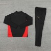 AC Milan Tracksuits Long Sleeve Soccer Training Uniforms Black