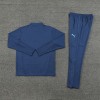 Manchester City Tracksuits Long Sleeve Soccer Training Uniforms Dark Blue