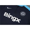 Chelsea Tracksuits Long Sleeve Soccer Training Uniforms Dark-Blue