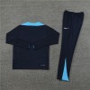 Chelsea Tracksuits Long Sleeve Soccer Training Uniforms Dark-Blue