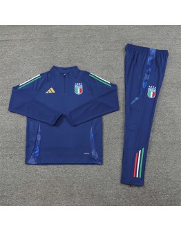 Italy Tracksuits Long Sleeve Soccer Training Uniforms Blue