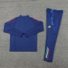 Italy Tracksuits Long Sleeve Soccer Training Uniforms Blue