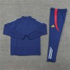 Spain Tracksuits Long Sleeve Soccer Training Uniforms Deep Blue