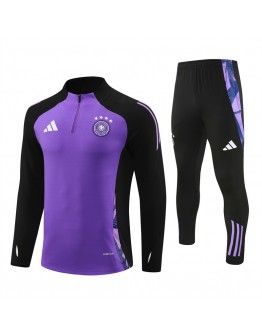 Germany Tracksuits Long Sleeve Soccer Training Uniforms Purple