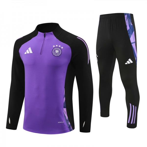 Germany Tracksuits Long Sleeve Soccer Training Uniforms Purple