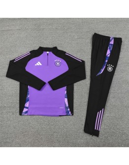 Germany Tracksuits Long Sleeve Soccer Training Uniforms Purple