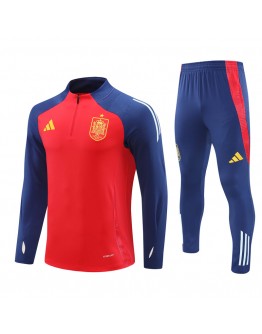 Spain Union Tracksuits Long Sleeve Soccer Training Uniforms Red