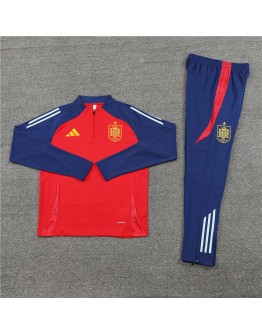 Spain Union Tracksuits Long Sleeve Soccer Training Uniforms Red