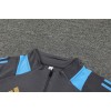 Argentina Tracksuits Long Sleeve Soccer Training Uniforms Dark Grey