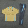 Argentina Tracksuits Long Sleeve Soccer Training Uniforms Gold