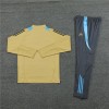 Argentina Tracksuits Long Sleeve Soccer Training Uniforms Gold