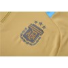 Argentina Tracksuits Long Sleeve Soccer Training Uniforms Gold