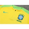 Brazil Tracksuits Long Sleeve Soccer Training Uniforms Yellow