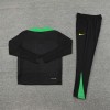 Brazil Tracksuits Long Sleeve Soccer Training Uniforms Black