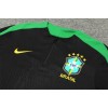 Brazil Tracksuits Long Sleeve Soccer Training Uniforms Black