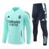 Real Madrid Union Tracksuits Long Sleeve Soccer Training Uniforms Light Green