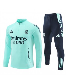 Real Madrid Union Tracksuits Long Sleeve Soccer Training Uniforms Light Green