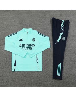 Real Madrid Union Tracksuits Long Sleeve Soccer Training Uniforms Light Green