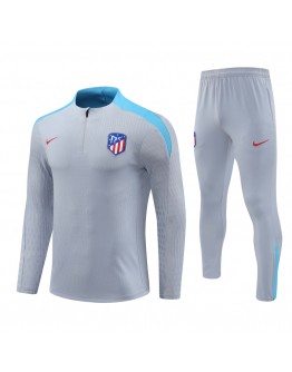 Atletico Madrid Tracksuits Long Sleeve Soccer Training Uniforms Grey