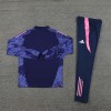 Real Madrid Tracksuits Long Sleeve Soccer Training Uniforms Blue