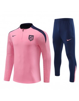 Atletico Madrid Tracksuits Long Sleeve Soccer Training Uniforms Pink