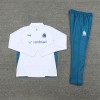 Marseille Tracksuits Long Sleeve Soccer Training Uniforms White