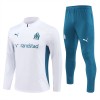 Marseille Tracksuits Long Sleeve Soccer Training Uniforms White