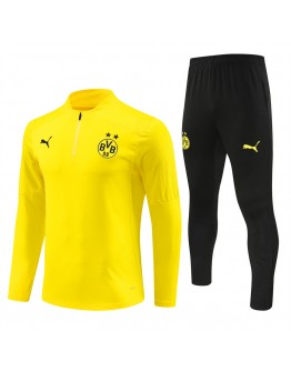 Dortmund Tracksuits Long Sleeve Soccer Training Uniforms Yellow