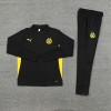 Dortmund Tracksuits Long Sleeve Soccer Training Uniforms Black