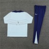 France Tracksuits Long Sleeve Soccer Training Uniforms Dark Light Blue