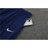 France Tracksuits Long Sleeve Soccer Training Uniforms Dark Light Blue