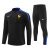 France Tracksuits Long Sleeve Soccer Training Uniforms Blue