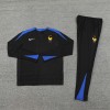 France Tracksuits Long Sleeve Soccer Training Uniforms Blue