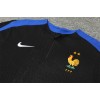 France Tracksuits Long Sleeve Soccer Training Uniforms Blue