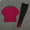 Paris Tracksuits Long Sleeve Soccer Training Uniforms Red