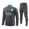 Paris Tracksuits Long Sleeve Soccer Training Uniforms Grey