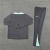 Paris Tracksuits Long Sleeve Soccer Training Uniforms Grey