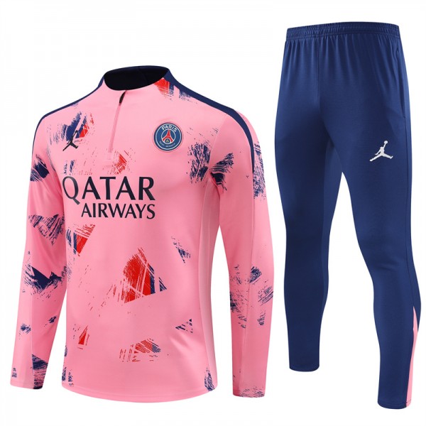 Jordan Paris Tracksuits Long Sleeve Soccer Training Uniforms Pink Camouflage